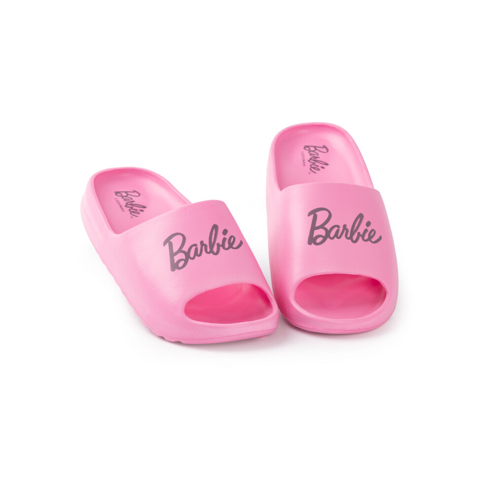 (12 UK) Barbie Sliders (Girls Pink)