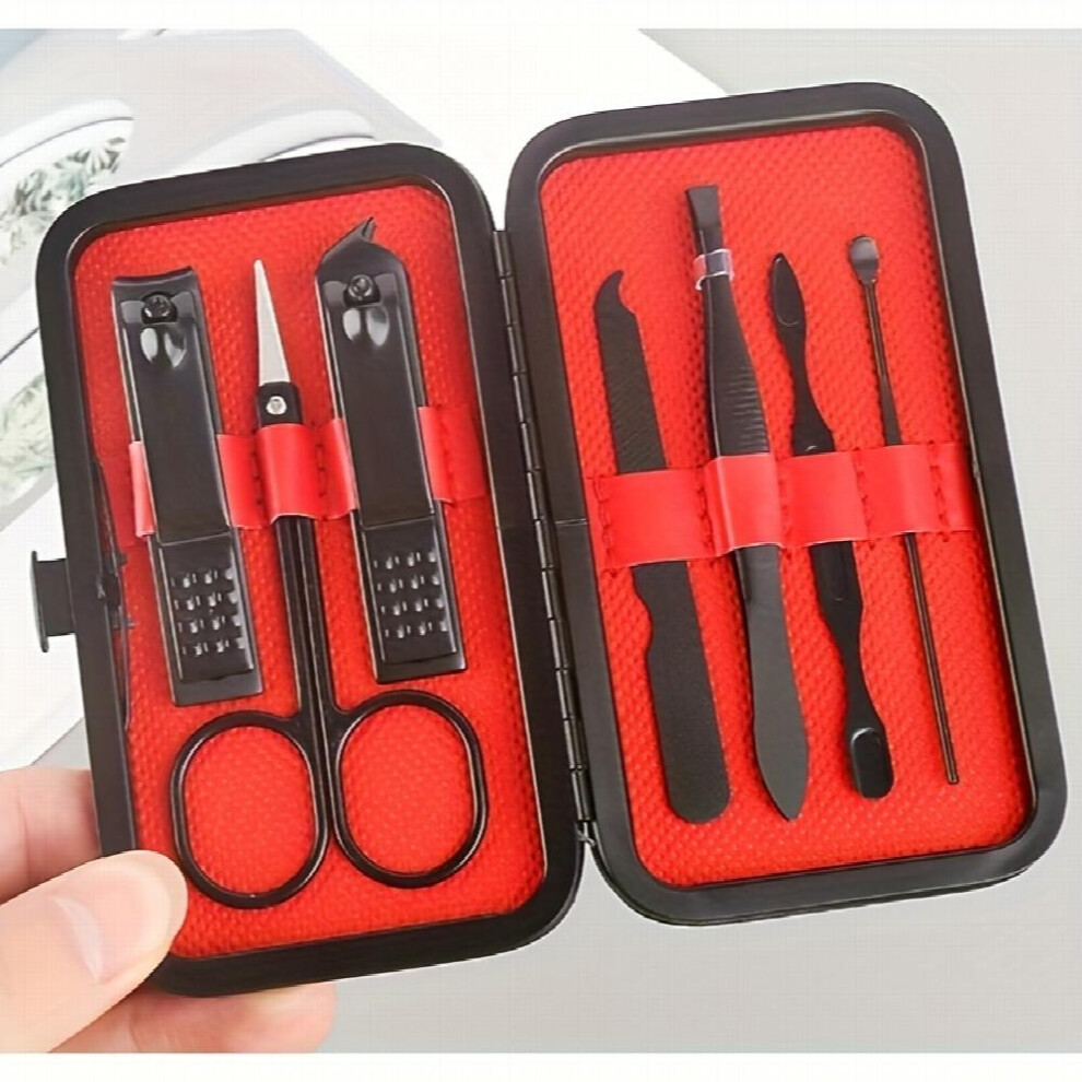 7Pcs Manicure Nail Clippers Sets Stainless Steel Pedicure Kit Nail Clippers Scissors And Clipper Manicure Travel Kit With Storage Box