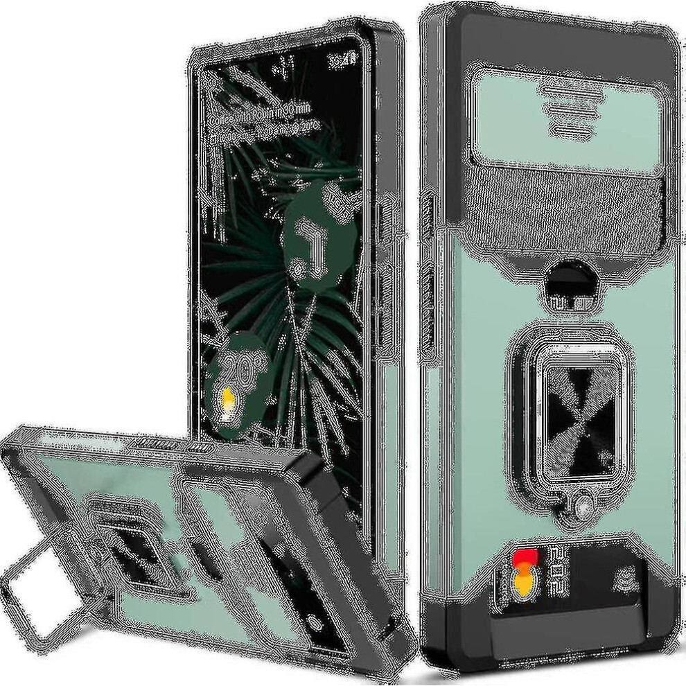 (, Pixel 7) Heavy Duty Case Compatible Google Pixel 7 Pro/Pixel 7 With Sliding Camera Cover Green 9372166120771
