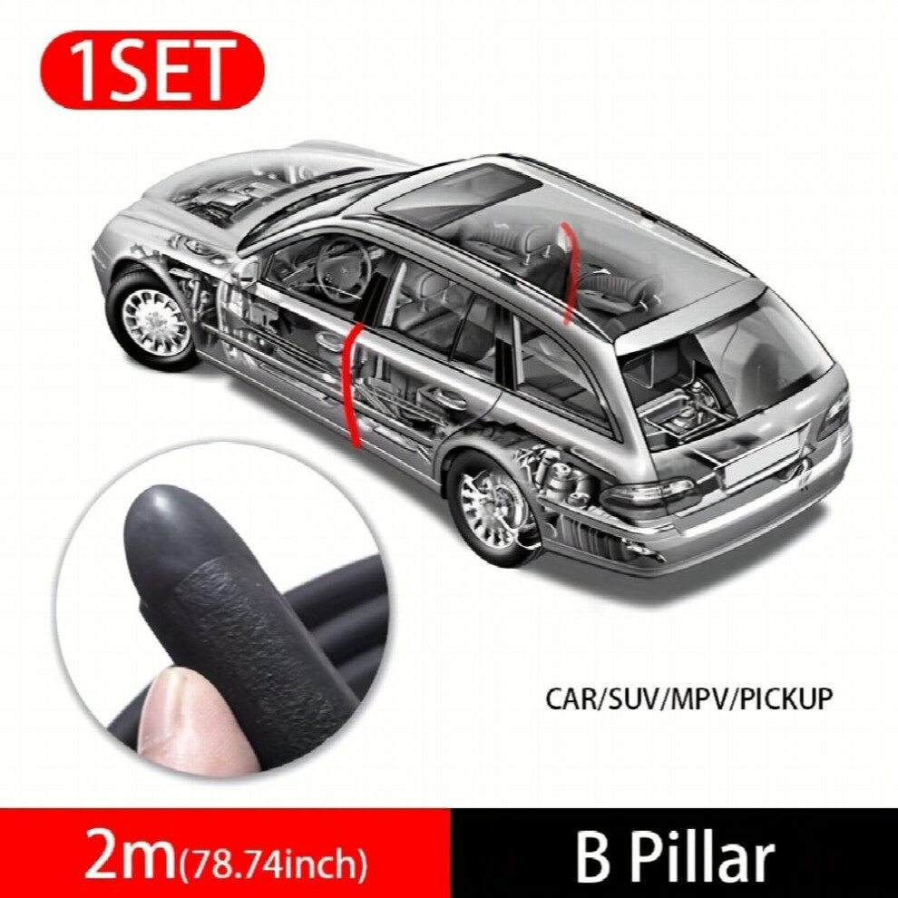 Car Door Edge Rubber Weatherstrip B Pillar Sealing Strips Noise Windproof Protection For Auto Door Trunk Sealant Accessories-image-OPC-PFJ9JND-NEW