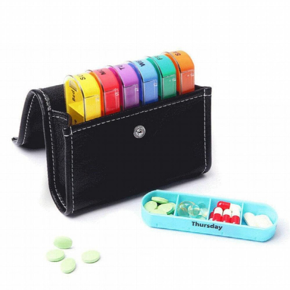 1pc Case Organizer Container Medicine Dispenser Weekly 7 Sorter Tablet Pill Box