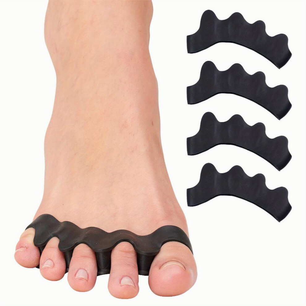 4pcs Correct Toe Alignment Silicone Toe Spacers For Bunion And Hammertoe Straighteners Relieve Pain And Improve Posture