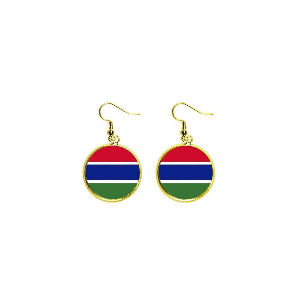 Photos - Earrings the gambia national flag africa country ear dangle en drop ear jewelry woman