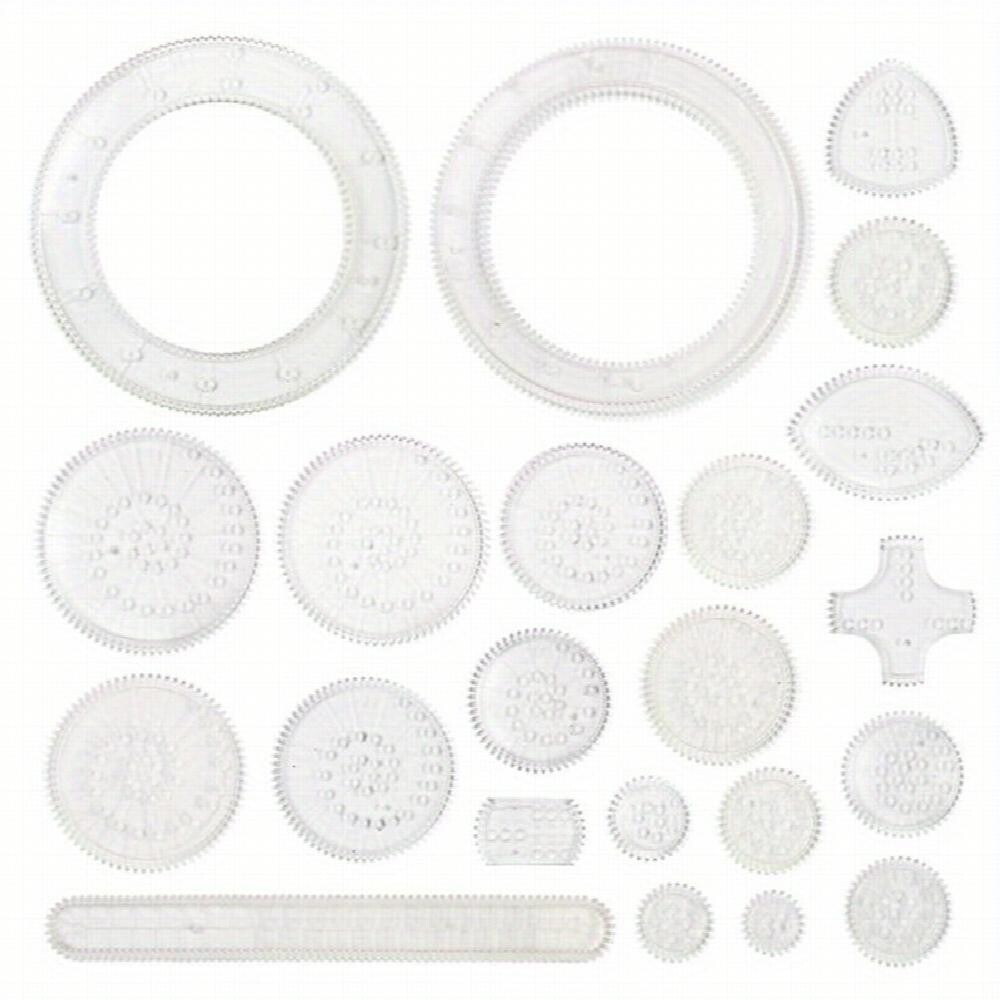 22pcs set Spirograph Arts Craft Kit Classic Amazing Designs Rainbow ...