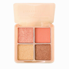 4 Colors Eyeshadow Palette Stay Long Lasting For 24 Hour Eye Makeup High Pigmented Blendable Matte & Shimmer Finish Coral Eyeshadow