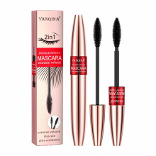 2 In 1 Mascara Lengthening Volumizing Mascara Waterproof Long Lasting Thick Curling Smudge Proof Mascara
