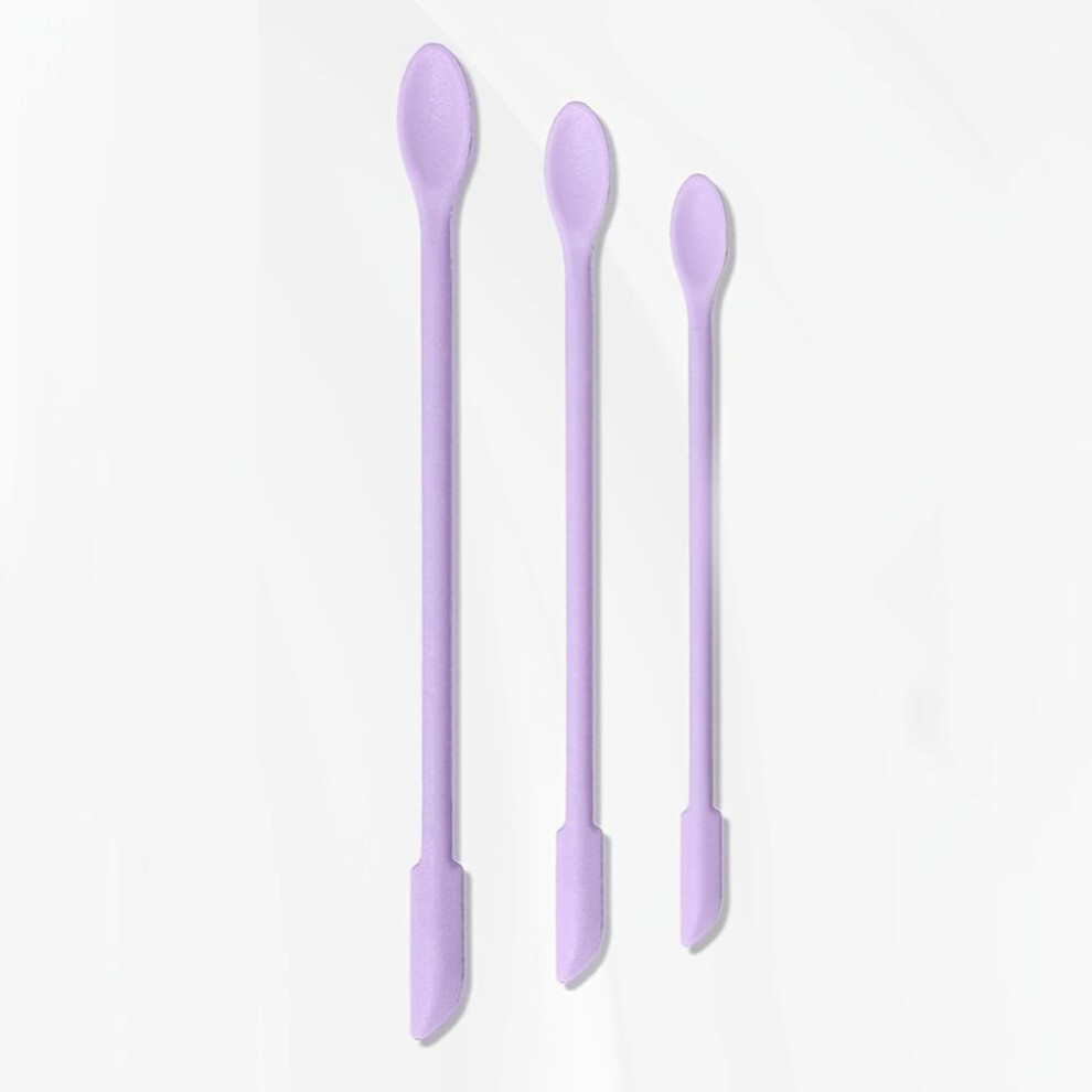 3pcs Multifunctional Small Makeup Spatulas Set Double Ended Silicone Scraper for Cosmetics Kitchen and Food Thin Long Spoons for Thin Jars Bottles and