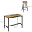 Homcom HOMCOM 5 Piece Bar Table and Stools Set with Metal Frame Rustic Brown 2