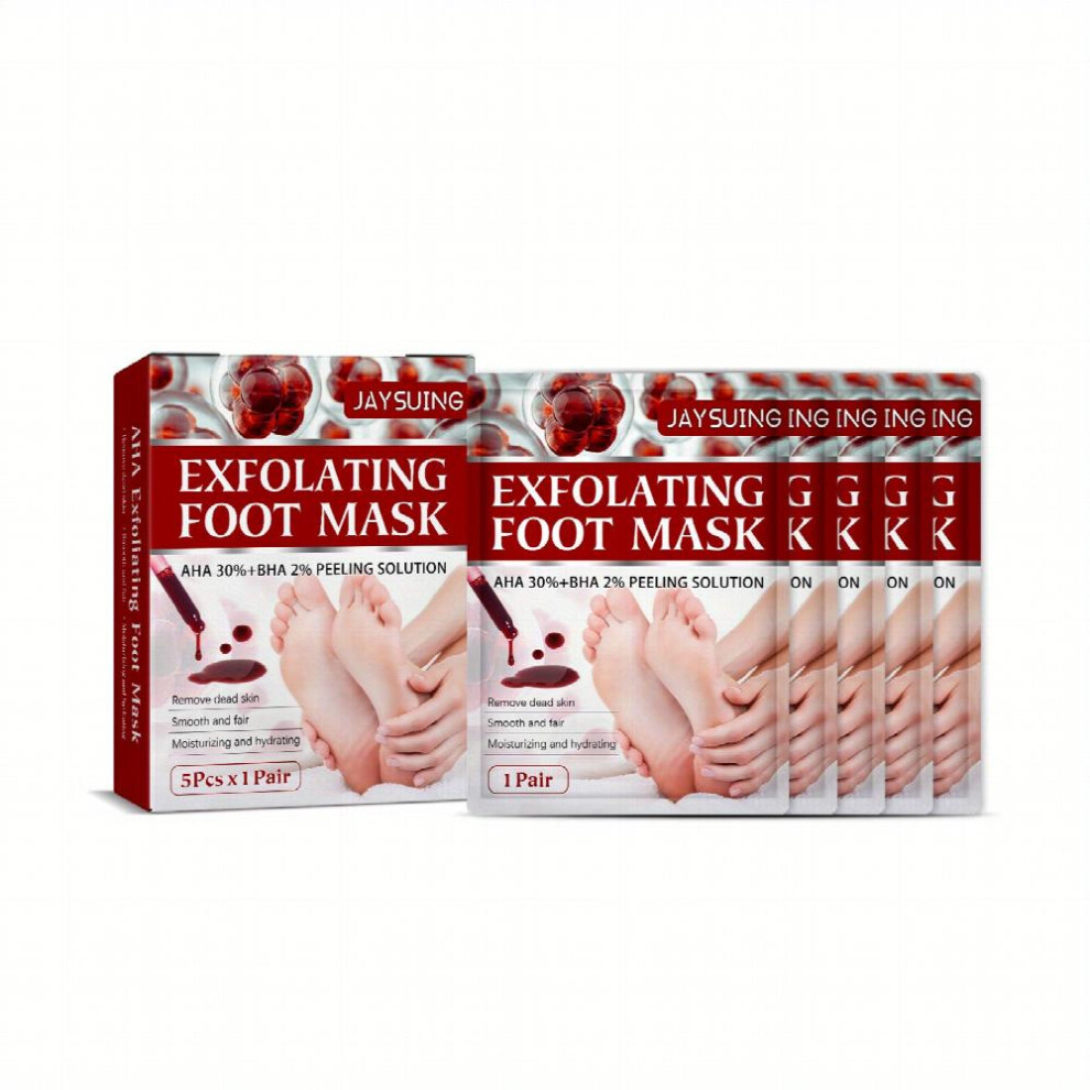 1 5pcs Fruit Acid Exfoliating Foot Mask For Men And Women Removing Dead Skin And Callus Hydrating And Moisturizing Your Dry Rough Cracked Skin-image-OPC-PFJ9RS9-NEW