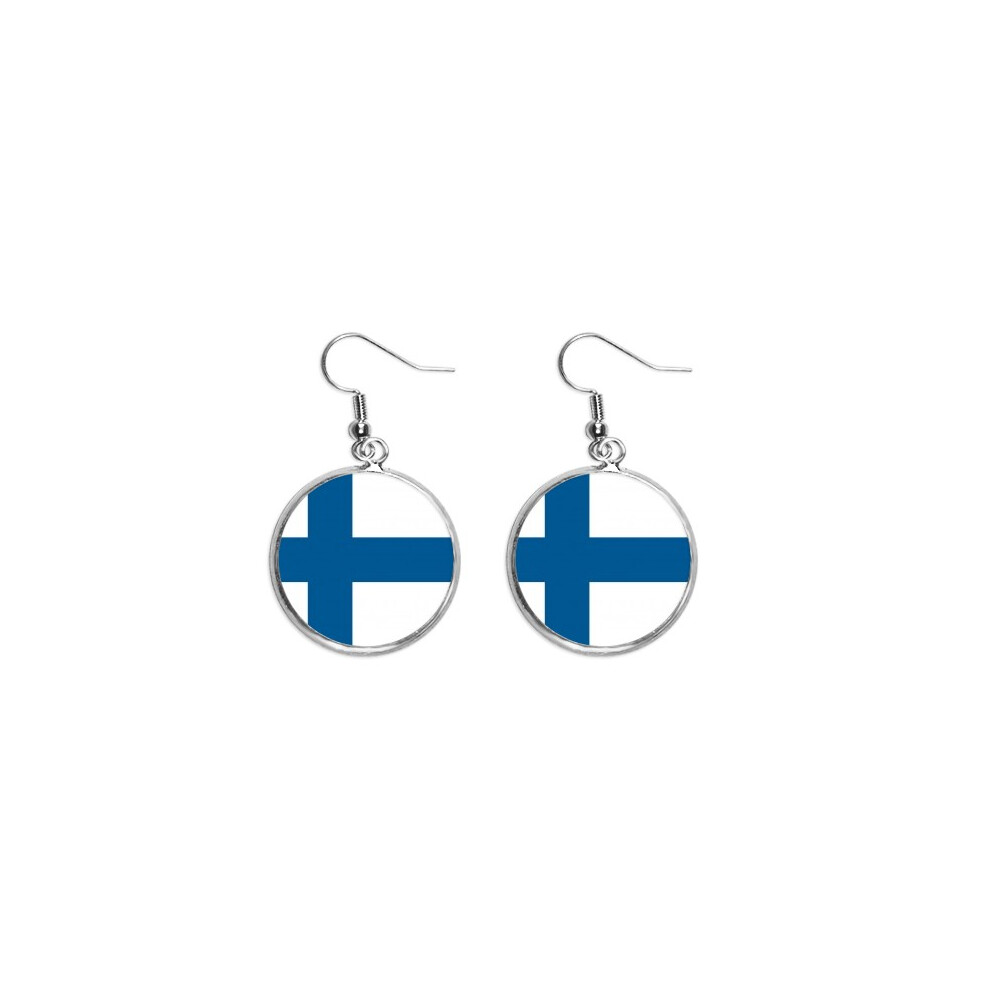 finland national flag eu country ear dangle silver drop ear jewelry woman-image-OPC-PFJ9RXZ-NEW