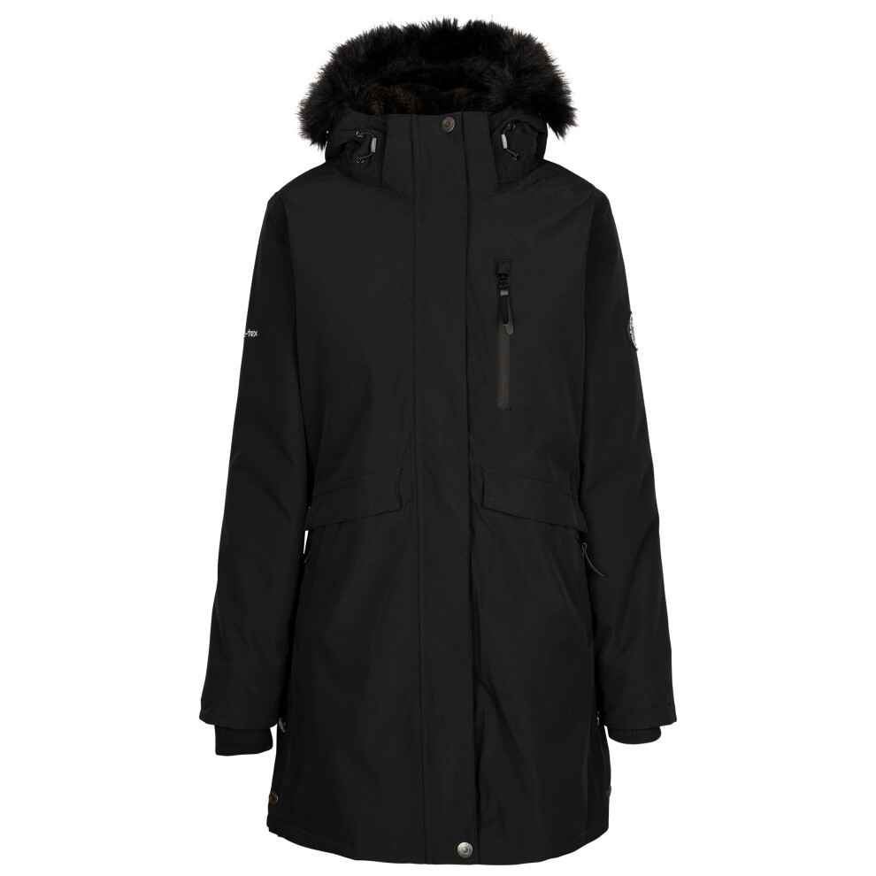 (8, Black) Trespass Womens Waterproof Jacket With Hood Zambel