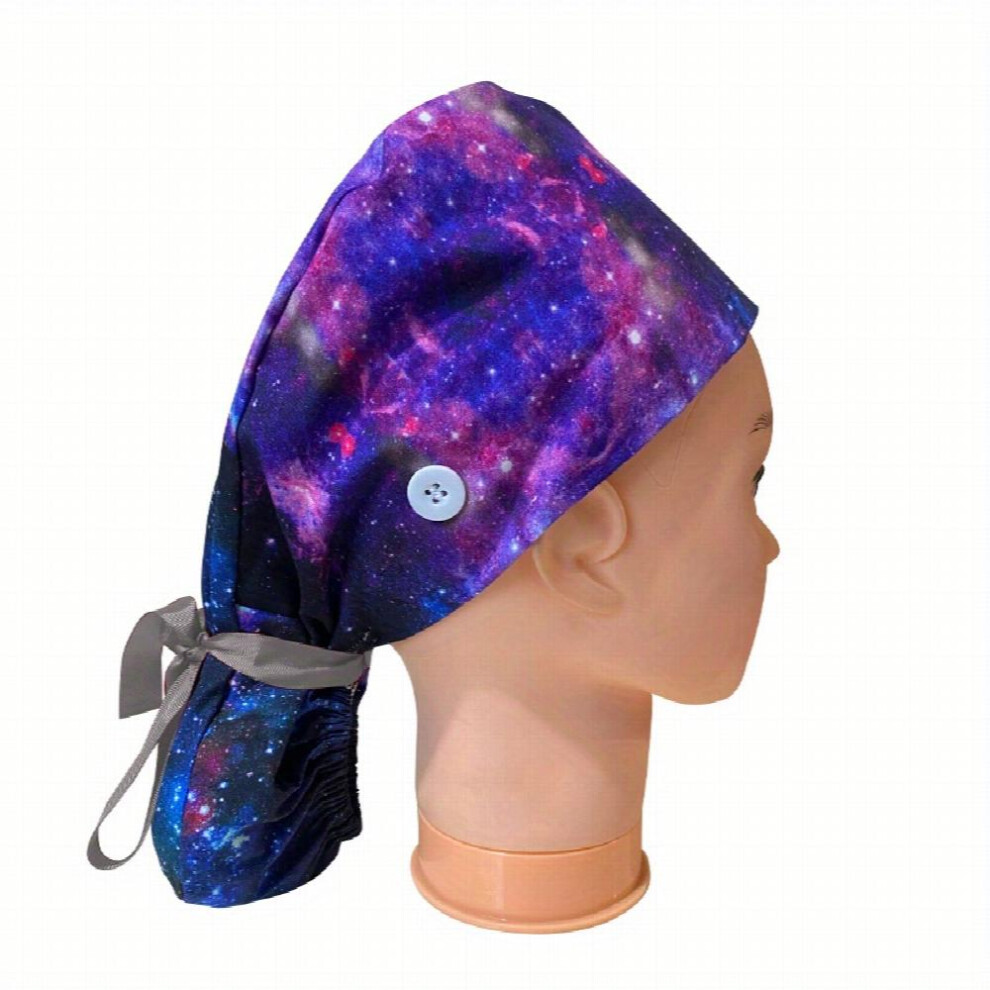 Colorful Cartoon Print Work Cap Adjustable Scrub Cap Nurse Hats Elastic Lace Up Cap Working Hat-image-OPC-PFJ9V62-NEW