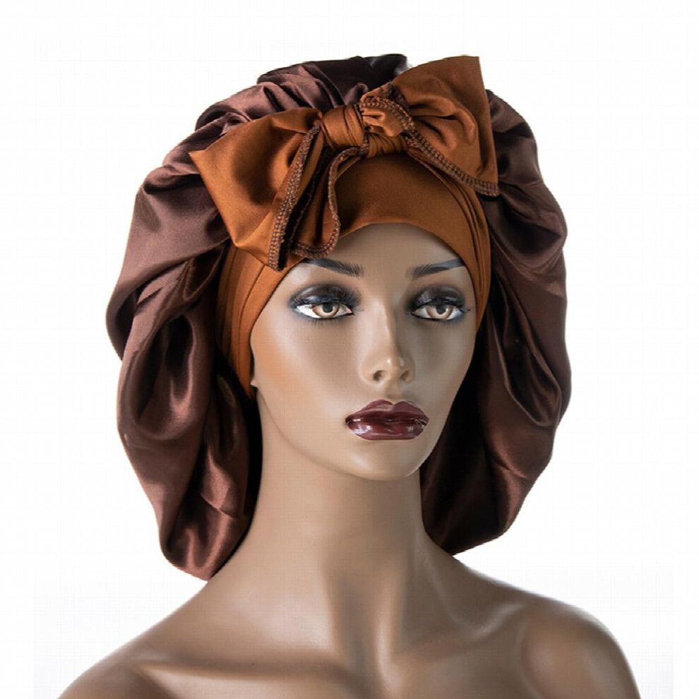 Women Beanie Single Layer Satin Bonnet With Adjustable Ties Perfect Bridal Party Gift-image-OPC-PFJ9WCC-NEW