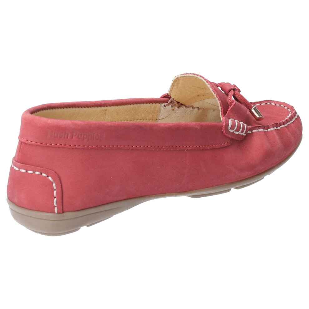 (Red, 7 (Adults')) Hush Puppies Maggie Leather Women's Red Loafers
