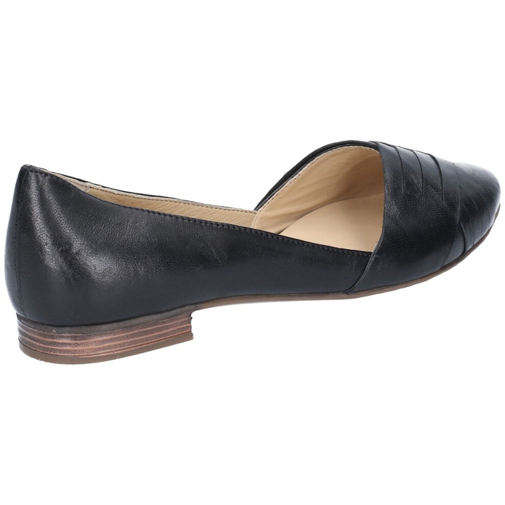 (Black, 3 (Adults')) Hush Puppies Marley Ballerina Leather Women's Black Flats