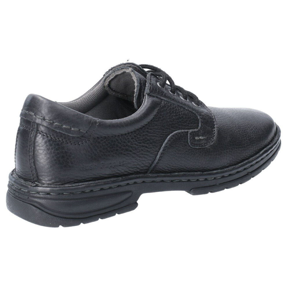 (Black, 8 (Adults')) Hush Puppies Outlaw II Leather Men's Black Lace-Up Shoes