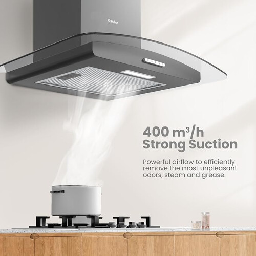 Living And Home 60cm Chimney Cooker Range Hood Kitchen Extractor with 3-Speed Modes 2