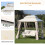 Outsunny Outsunny 3 Seater Swing Chair Hammock Gazebo Patio Bench Outdoor Beige 37