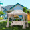 Outsunny Outsunny 3 Seater Swing Chair Hammock Gazebo Patio Bench Outdoor Beige 34