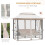 Outsunny Outsunny 3 Seater Swing Chair Hammock Gazebo Patio Bench Outdoor Beige 35