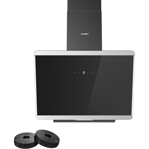 Living And Home 60CM Wall-mounted 3-Speed Angled Range Hood with Touch Screen
