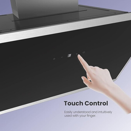 Living And Home 60CM Wall-mounted 3-Speed Angled Range Hood with Touch Screen 2