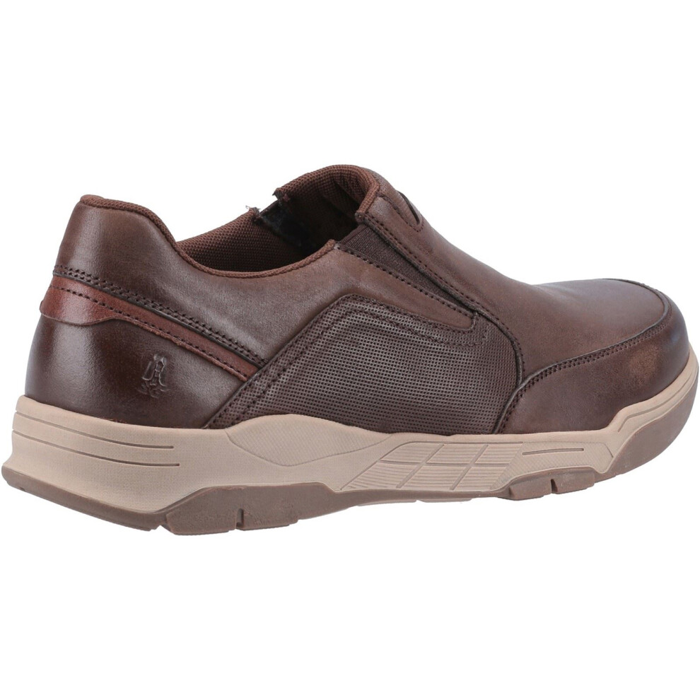 (Brown, 7 (Adults')) Hush Puppies Fletcher Leather Men's Coffee Loafers