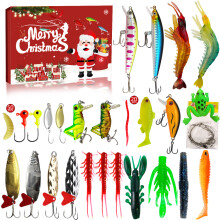 (780B) Fishing Lure Xmas Advent Calendar Holiday 24 Piece Gift Christmas