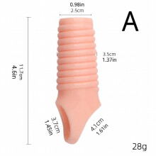 2pcs Silicone Penis Enlargement Sleeve Cock Ring Dick Lock Sperm Sexo Products Delay Ejaculation Sex Toy For Men Erotic Goods Male Enhancement Extensi