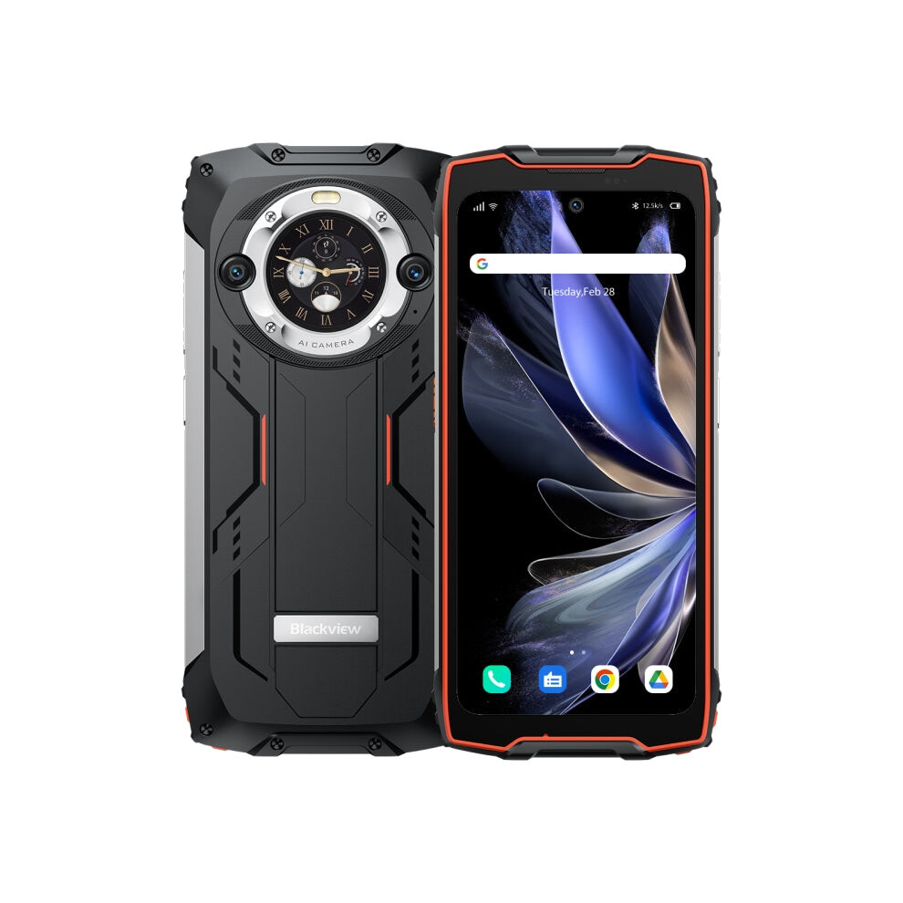 Blackview Bv9300 Pro, 12Gb+256Gb, Ip68/Ip69k/Mil-Std-810H, 6.7 Inch + 1.32 Inch Android 13 Mediatek Helio G99 Octa Core, Network: 4G, Nfc, Otg(Orange) Orange