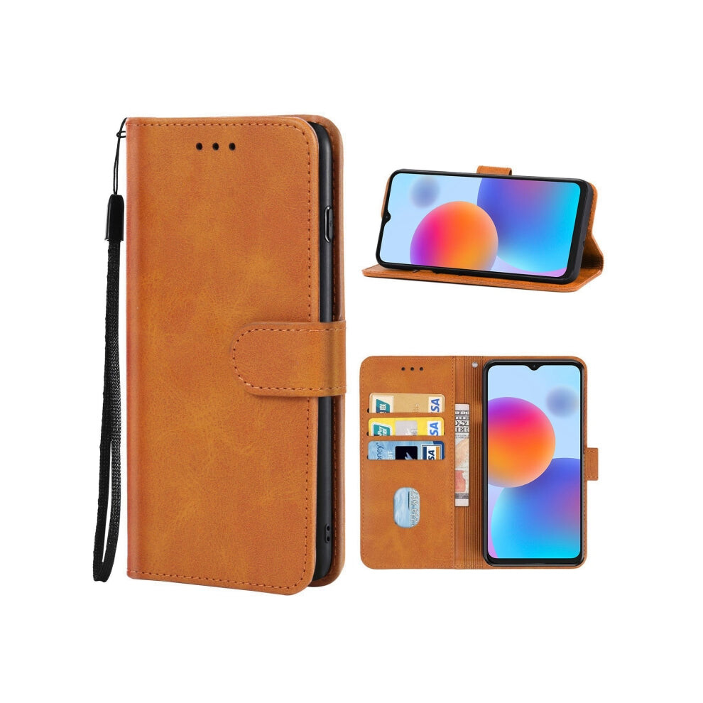 For Zte Blade A52 2022 Leather Phone Case(Brown) Brown 740390264476