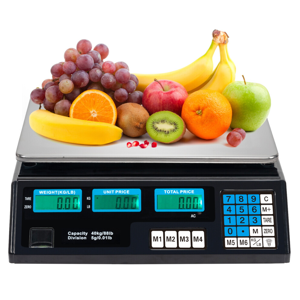 40kg/5g Digital Price Computing Retail Weight Scale Commercial Market Shop