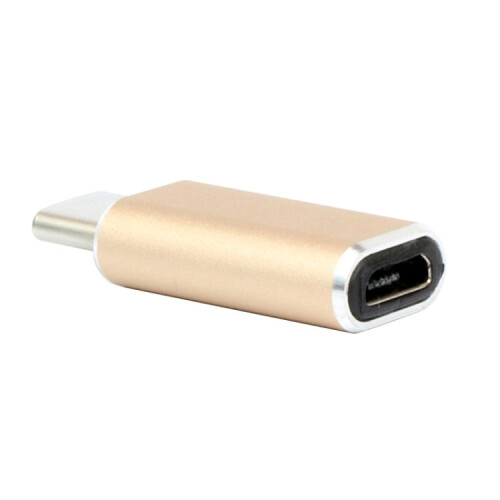 Aluminum Micro USB to USB 3.1 Type-C Converter Adapter(Gold) 2