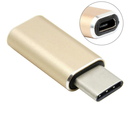 Aluminum Micro USB to USB 3.1 Type-C Converter Adapter(Gold) 1