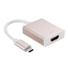 10cm USB-C / Type-C 3.1 to HDMI Adapter Cable, For Galaxy S8 & S8 / LG G6 / Huawei P10 & P10 Plus / Xiaomi Mi6 & Max 2 and other Smartphones(Gold)