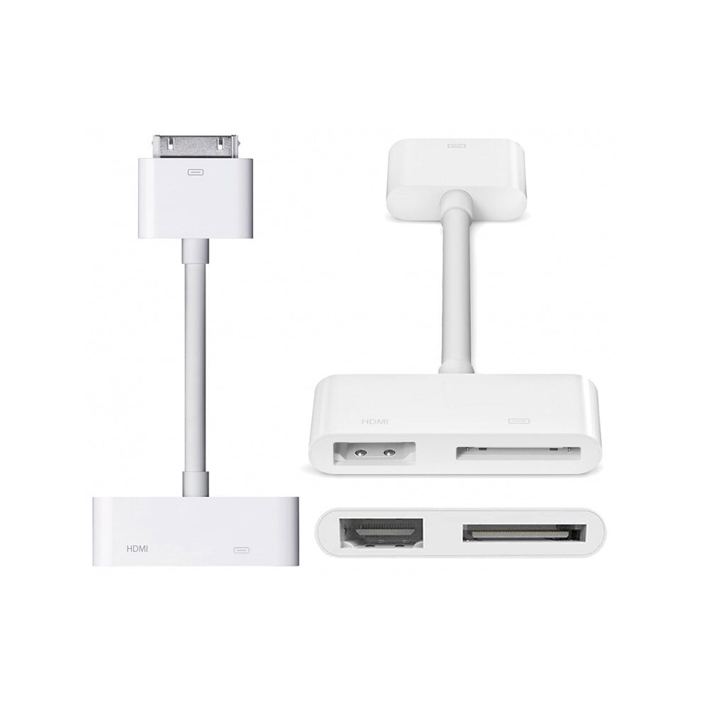 Digital AV HDMI Adapter to HDTV For New iPad (iPad 3) / iPad 2 / iPad / iPhone 4 & 4S / iPod Touch 4(White)
