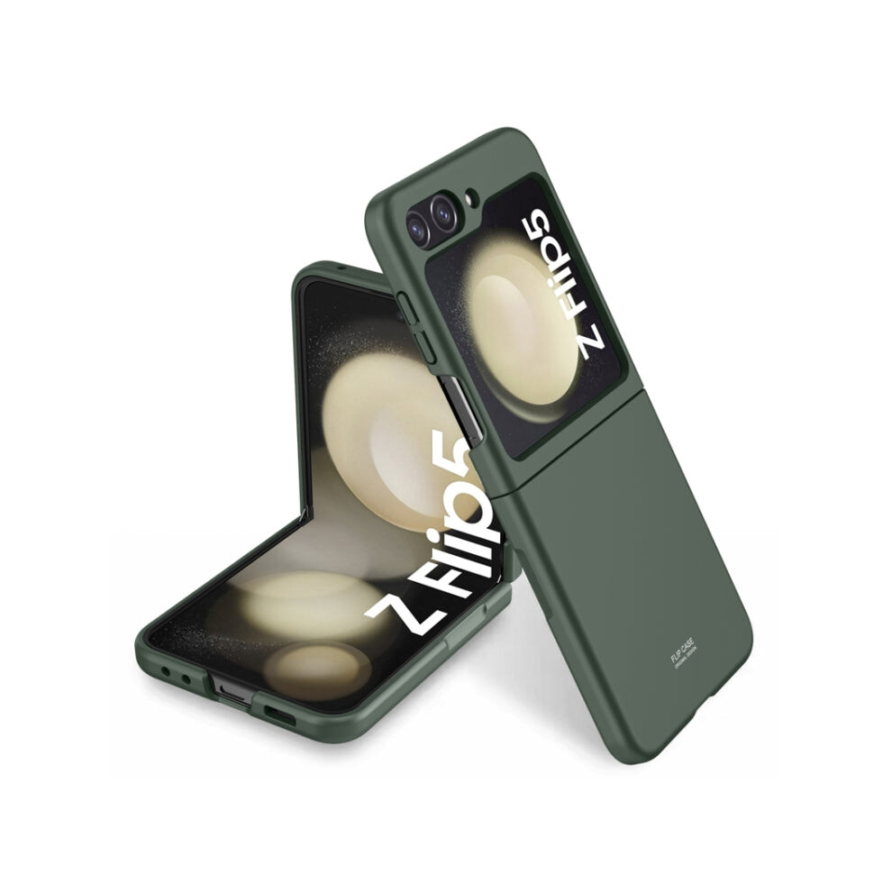 For Samsung Galaxy Z Flip5 Skin Feel Frosted Pc Shockproof Phone Case(Green) Green 740390258857