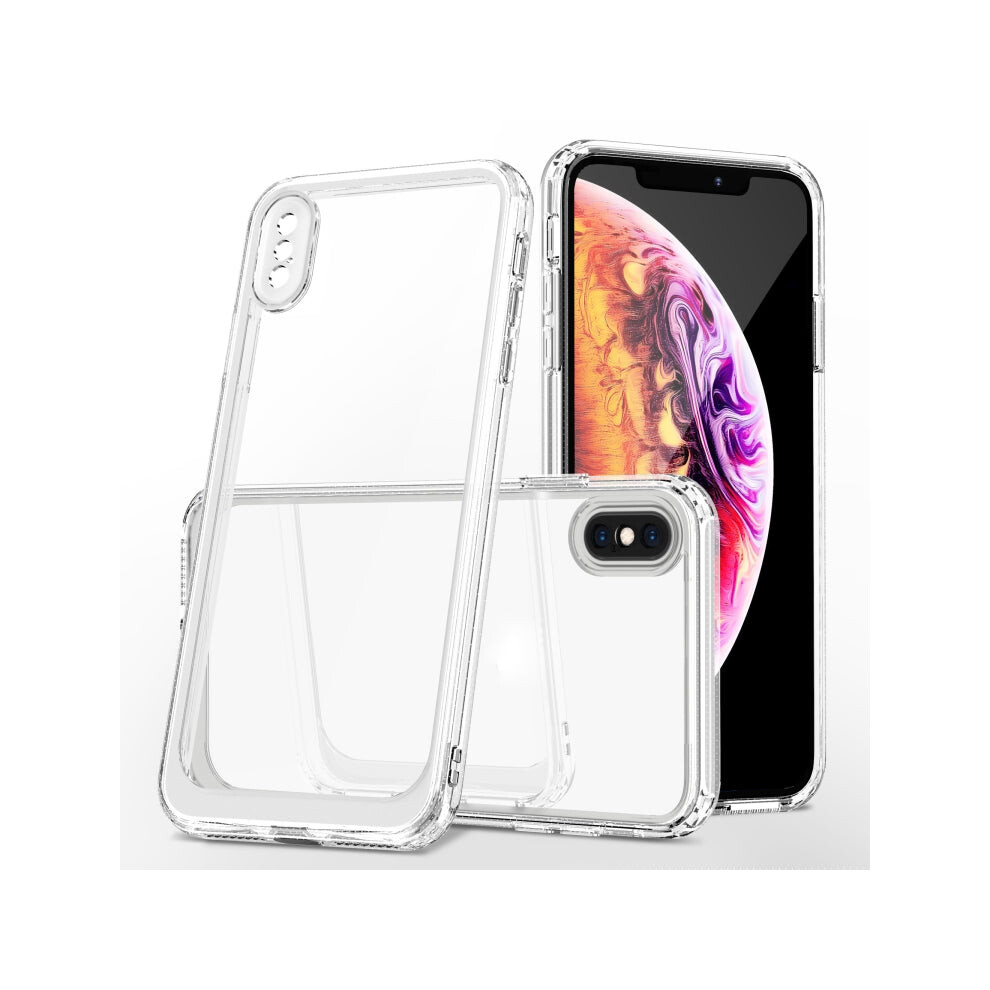 For Iphone X / Xs Crystal Clear Shockproof Pc Tpu Protective Case(Transparent) 740390258628