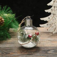 (E) Christmas Transparent Ball Glass Christmas Trees Ornament Wedding Gifts Party Home Decor
