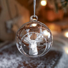 (White) Christmas Transparent Ball Glass Christmas Trees Ornament Wedding Gifts Party Home Decor