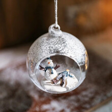 (Silver) Christmas Transparent Ball Glass Christmas Trees Ornament Wedding Gifts Party Home Decor
