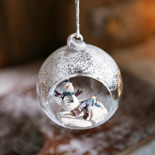 (Silver) Christmas Transparent Ball Glass Christmas Trees Ornament Wedding Gifts Party Home Decor
