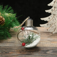 (F) Christmas Transparent Ball Glass Christmas Trees Ornament Wedding Gifts Party Home Decor