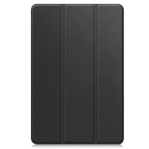 For Google Pixel Tablet Custer Pure Color 3-Fold Holder Smart Leather Tablet Case(Black) 2
