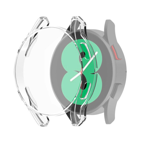 For Samung Galaxy Watch4 40mm Full Coverage TPU Electroplating Protective Case Cover(Transparent White) 1