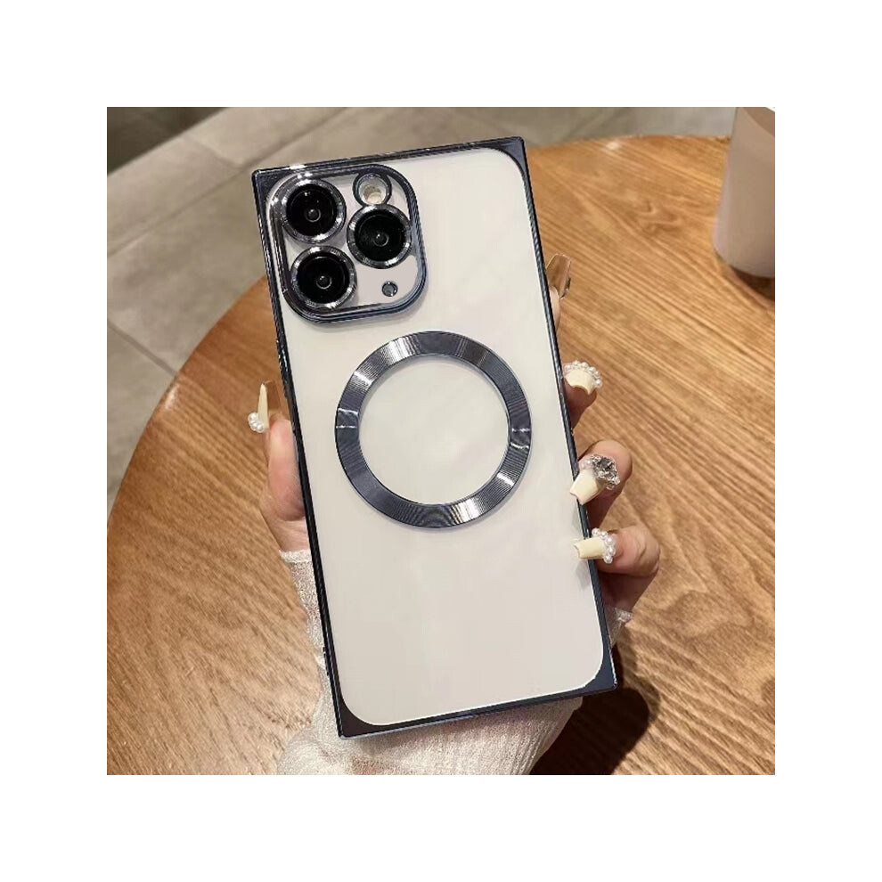 For Iphone 11 Pro Square Magsafe Electroplating Tpu Phone Case(Silvery) 740441808017