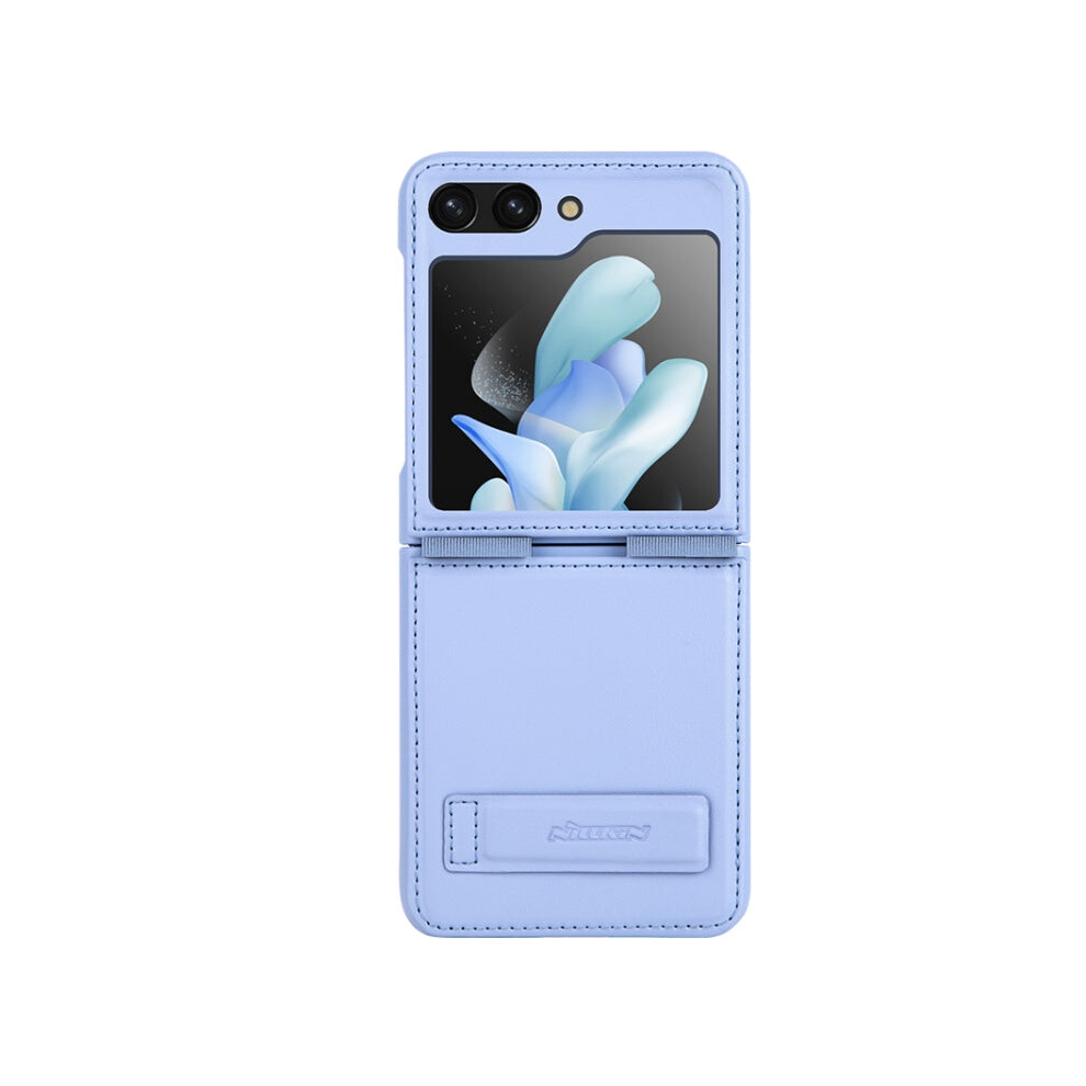 For Samsung Galaxy Z Flip5 Nillkin Qin Series Plain Leather Phone Case(Blue) Blue 740390262441