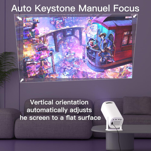 Mini Projector 4K 1080P Support, Smart Portable Projector 2