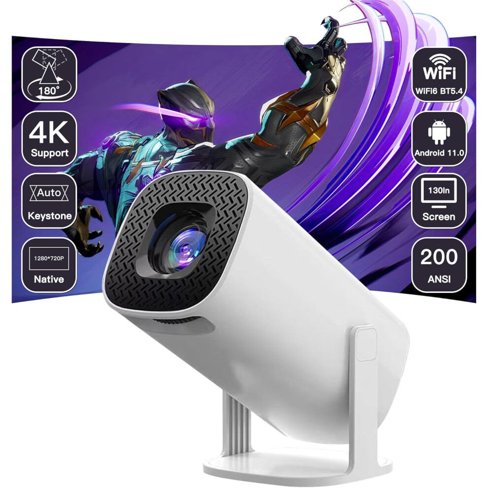 Mini Projector 4K 1080P Support, Smart Portable Projector 4006259716514