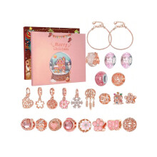 Christmas DIY Bracelet Beads Blind Box Rose Gold Jewelry Gift Calendar Advent Gift